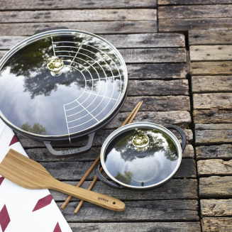  Cast iron wok with lid Staub - 30 cm, Blue - 5