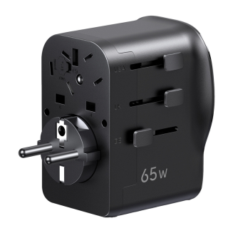 Uniwersalny adapter podróżny / ładowarka sieciowa Ugreen S550, 65W, 2x USB-C, 1x USB-A - 2