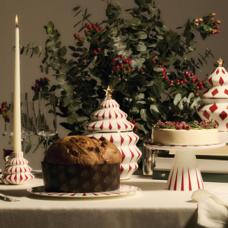 Porcelanowy talerz do serwowania panettone Alessi Delight - 5
