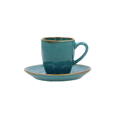  Rose&Tulipani | Set of 6 Concerto Ottanio espresso cups - Blue-green, 90 ml