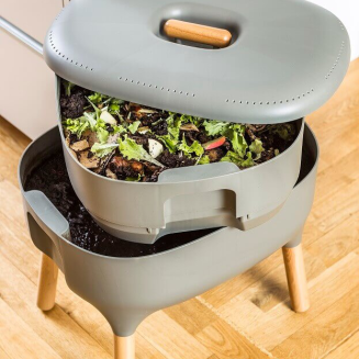 Kompostownik domowy Plastia Urbalive 50x38 cm szary - 5