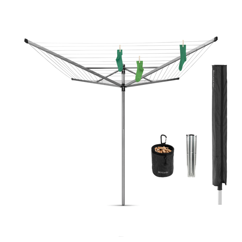  Brabantia Lift-O-Matic Advance garden dryer 60m Metallic Gray