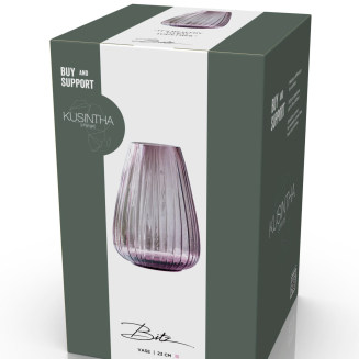 Kusintha Bitz Pink Glass vase 22 cm - 3