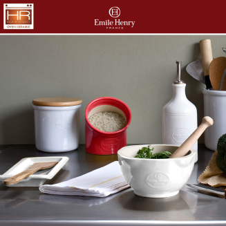  Emile Henry red salt container - 2