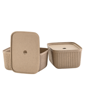  Set of 2 boxes Zone Denmark Pulp Natural Brown 32x23x15 cm - 4