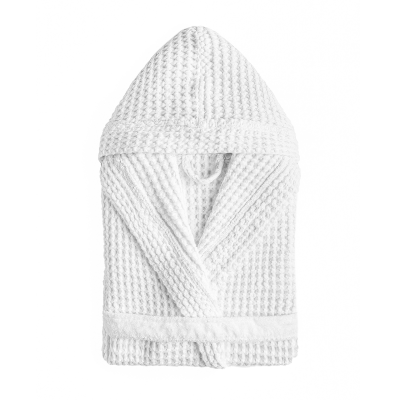  Graccioza Aura White hooded bathrobe
