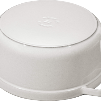  Staub round cast iron pot - 6.7 ltr, white truffle - 4