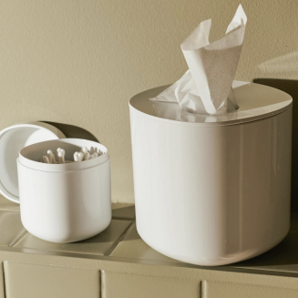 Alessi Birillo container for cotton buds, white - 4