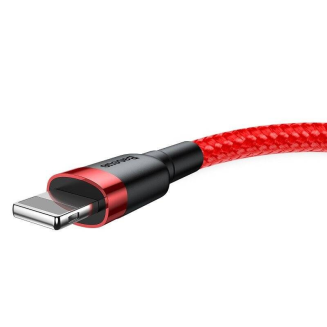 Kabel Lightning USB Baseus Cafule 2,4A 0.5m (czerwony) - 2