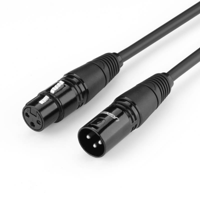 Kabel UGREEN AV130 3m XLR żeński-XLR męski (czarny)