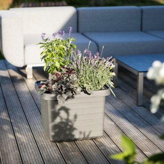 PLASTIA BERBERIS UNO Donica samonawadniająca 45x39 cm szary - 3