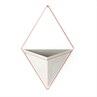  Umbra Trigg Concrete-Copper Large wall plant pot - 2