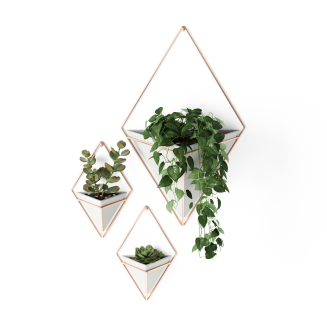  Umbra Trigg Concrete-Copper Large wall plant pot - 4