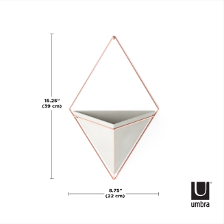  Umbra Trigg Concrete-Copper Large wall plant pot - 6