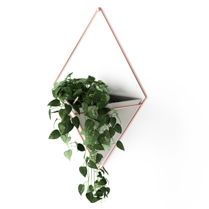  Umbra Trigg Concrete-Copper Large wall plant pot
