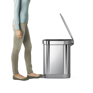  Simplehuman Slim pedal basket, steel FPP, 45l - 3