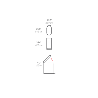  Simplehuman Slim pedal basket, steel FPP, 45l - 5