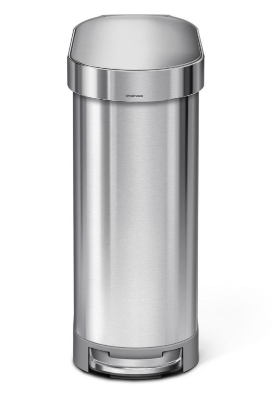  Simplehuman Slim pedal basket, steel FPP, 45l
