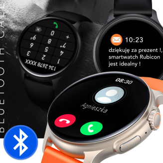 Smartwatch Męski RUBICON RNCF12 Tytan/Orange SMARUB245 - 5
