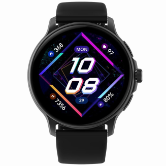 Smartwatch Damski GRAVITY GT12-1 Czarny Pasek Silikonowy + Czarna Bransoleta - 5