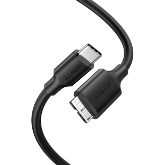 Kabel UGREEN US312 Micro-B USB 3.0-USB-C 1m (czarny) - 2