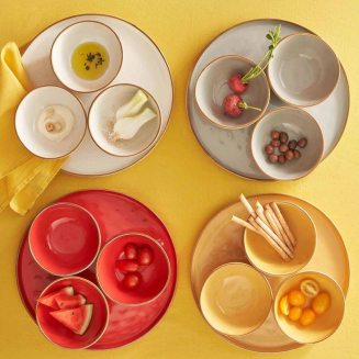  Rose&Tulipani | Set of 4 Concerto Ocra dinner plates - Yellow, 27 cm - 6