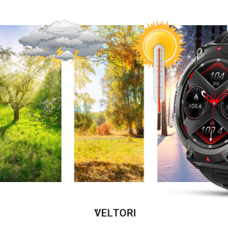 Smartwatch VELTORI VT140-1 Czarny Pasek Silikonowy - 19