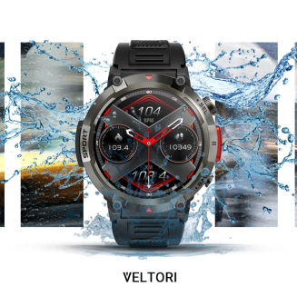 Smartwatch VELTORI VT140-1 Czarny Pasek Silikonowy - 21
