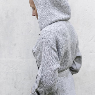  Lapuan Kankurit Terva bathrobe with hood white-gray S - 5