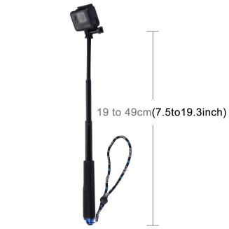 Selfie Stick Puluz do kamer sportowych (DJI, GoPro, Insta360)(czarny) - 5