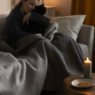 Koc Lapuan Kankurit KAAMOS white-blue 150x200 cm - 4