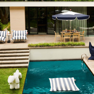  Fatboy The Original Outdoor Stripe Azur pouffe 180x140 cm - 6