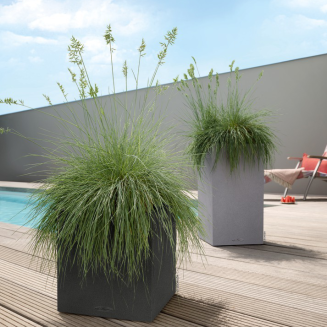 Lechuza Canto Stone planter 30 stone gray column - 10