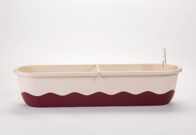 PLASTIA MARETA Donica samonawadniająca prostokątna 80x20 cm beżowy