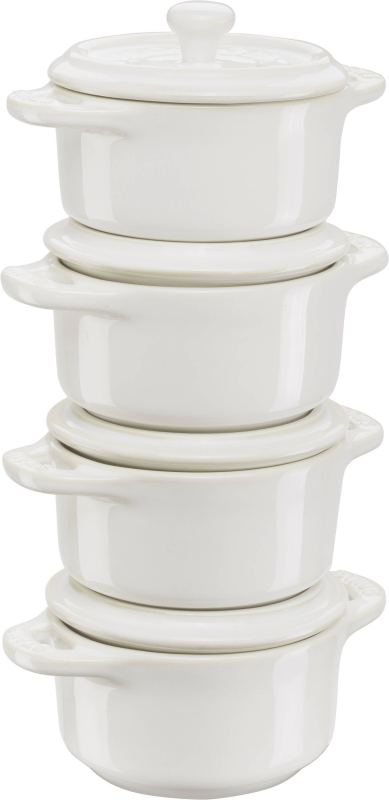  Staub Mini Cocotte Round, 4 pcs. - 200 ml, Ivory