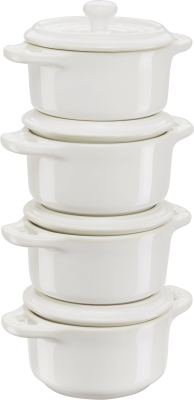  Staub Mini Cocotte Round, 4 pcs. - 200 ml, Ivory
