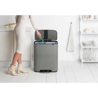 Brabantia Bo waste bin 2x30l mineral gray - 7