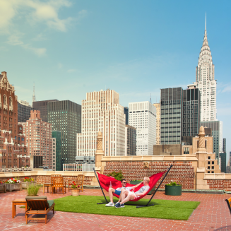  Fatboy Headdemock Deluxe Red hammock with black stand - 11