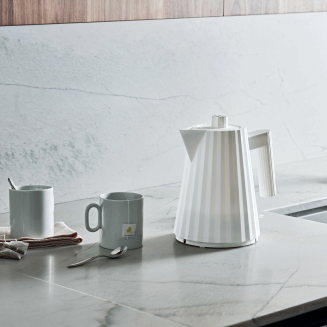 Alessi Plisse electric kettle white 1.7l - 5