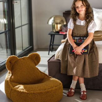  Wigiwama Bear Teddy Maple Children's Pouf - 4