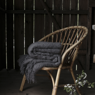  Lapuan Kankurit Saaga smoke mohair blanket 130x170 cm - 3