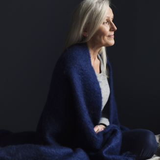  Lapuan Kankurit Saaga smoke mohair blanket 130x170 cm - 5