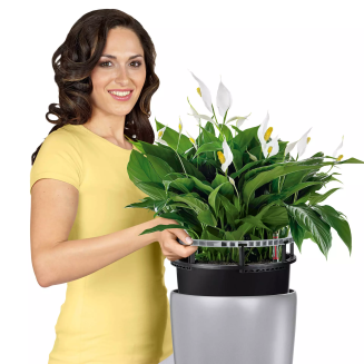  Lechuza Rondo Premium 32 flowerpot | 40 anthracite metallic - 4