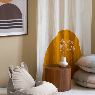  Wigiwama Bear Velvet Dusty Beige Children's Pouf - 4