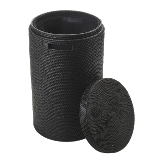  Aquanova Cino Black laundry basket with lid - 4