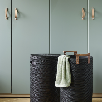  Aquanova Cino Black laundry basket with lid - 6