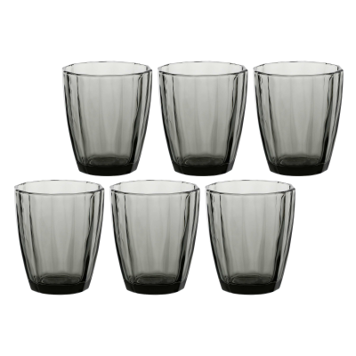  Set of 6 Rose&Tulipani Amami Gray glasses, 320 ml
