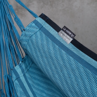  La Siesta Udine Organic Blue Zebra hammock chair with stand - 7