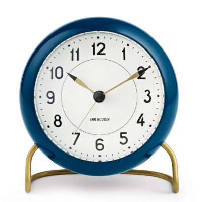 Alarm clock Station Rosendahl petrol blue