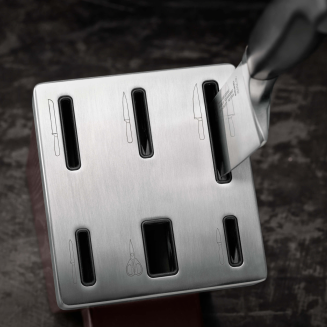  Set of 5 knives in a Zwilling Four Star self-sharpening block - Brown - 10